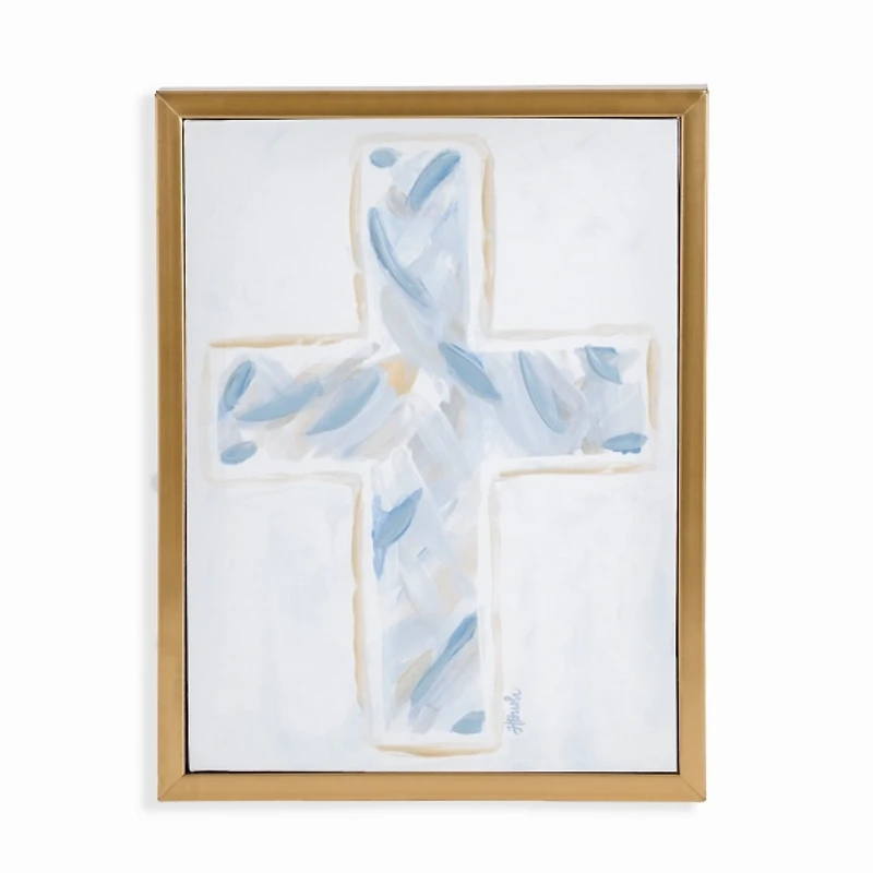 Abstract Cross Framed Canvas Art Print