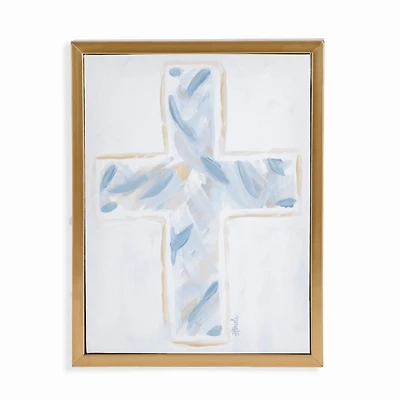Abstract Cross Framed Canvas Art Print