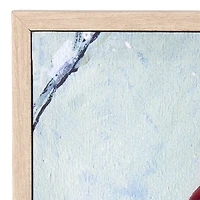 Red Cardinal on Snowy Branch Framed Canvas Print