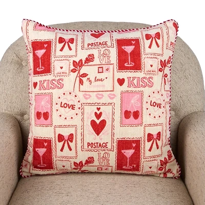 Valentine Postage Stamp Pillow