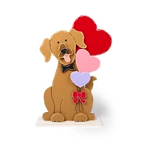 Dog Love Wooden Porch Statue