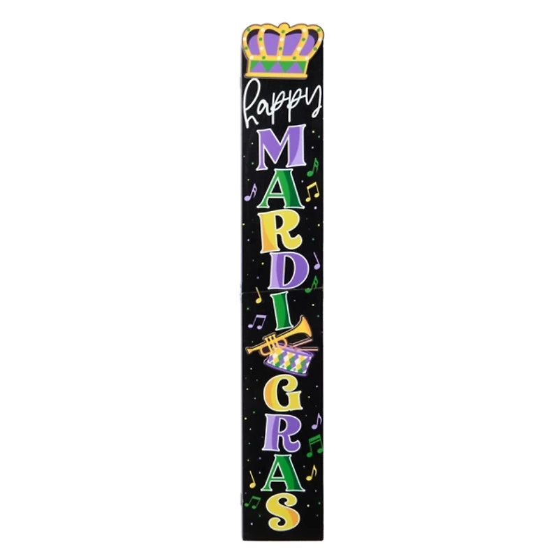 Happy Mardi Gras Porch Board