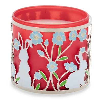 Blue Flowers & Bunnies 3-Wick Jar Candle Holder