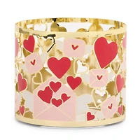 Gold Hearts 3-Wick Jar Candle Holder