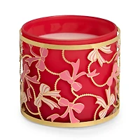 Pink Bows 3-Wick Jar Candle Holder