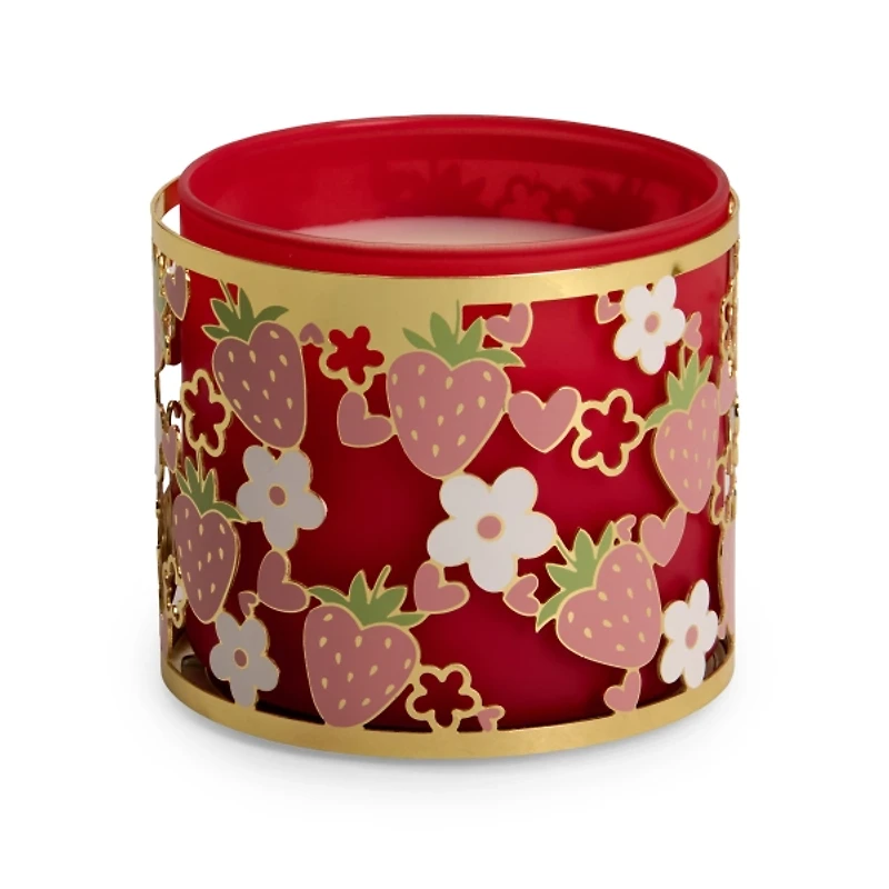Strawberries 3-Wick Jar Candle Holder
