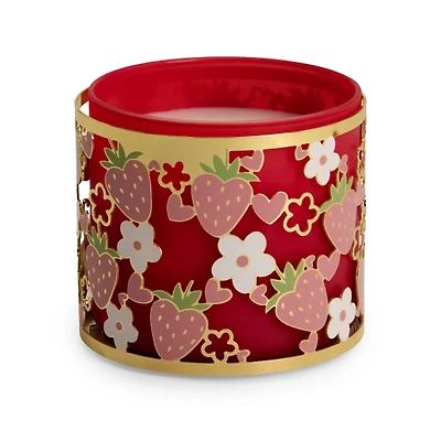 Strawberries 3-Wick Jar Candle Holder