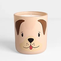 Fresh Linen Brown Dog 2-Wick Jar Candle