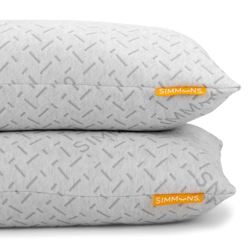 Simmons Charcoal Knit Standard Pillows, Set of 2
