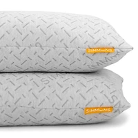 Simmons Charcoal Knit Standard Pillows, Set of 2