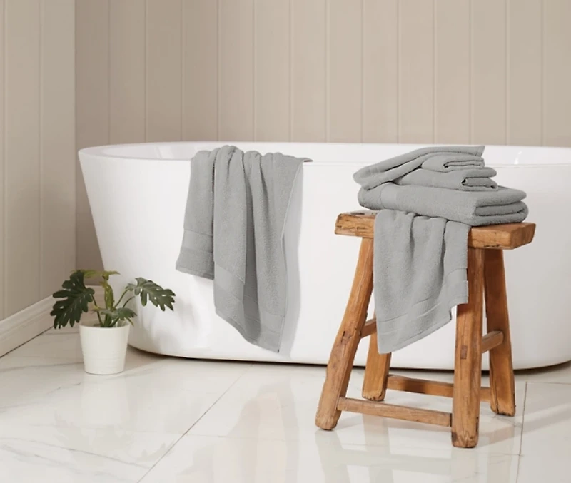 Truly Soft Gray Quick Dry 6-pc Towel Set
