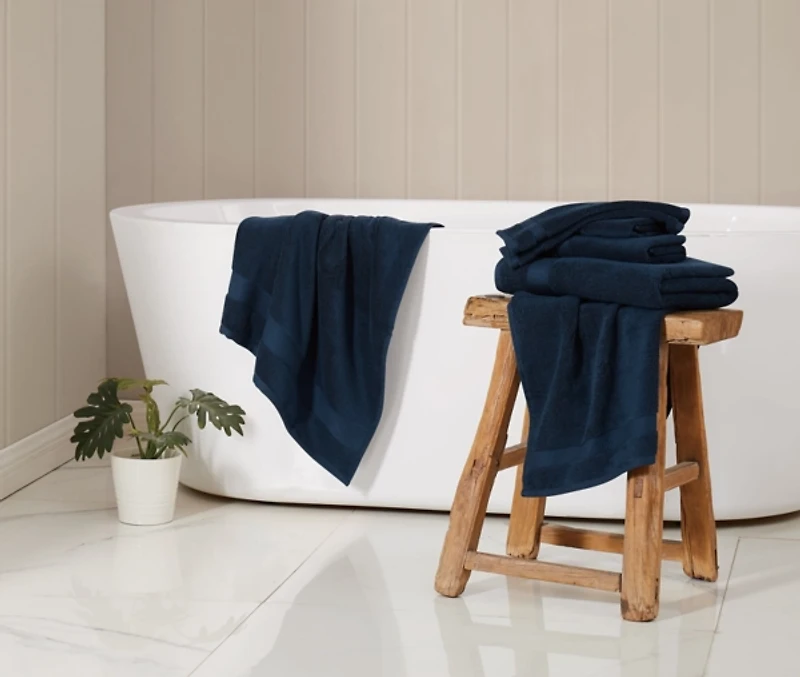Truly Soft Navy Quick Dry 6-pc Towel Set