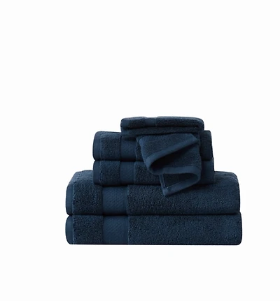 Truly Soft Navy Quick Dry 6-pc Towel Set