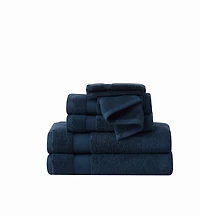 Truly Soft Navy Quick Dry 6-pc Towel Set