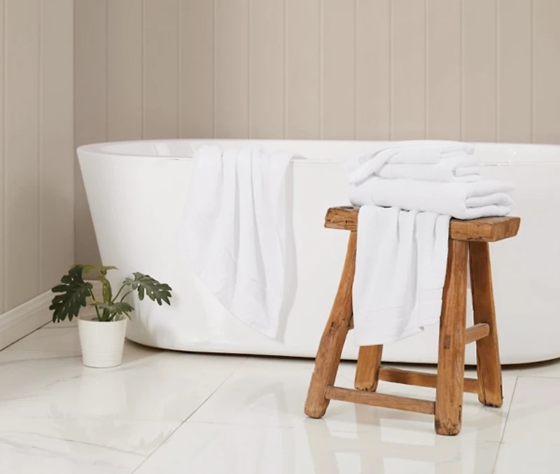 Truly Soft White Quick Dry 6-pc Towel Set