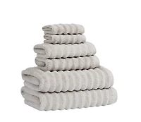 London Fog Light Gray Zero Twist 6-pc Towel Set
