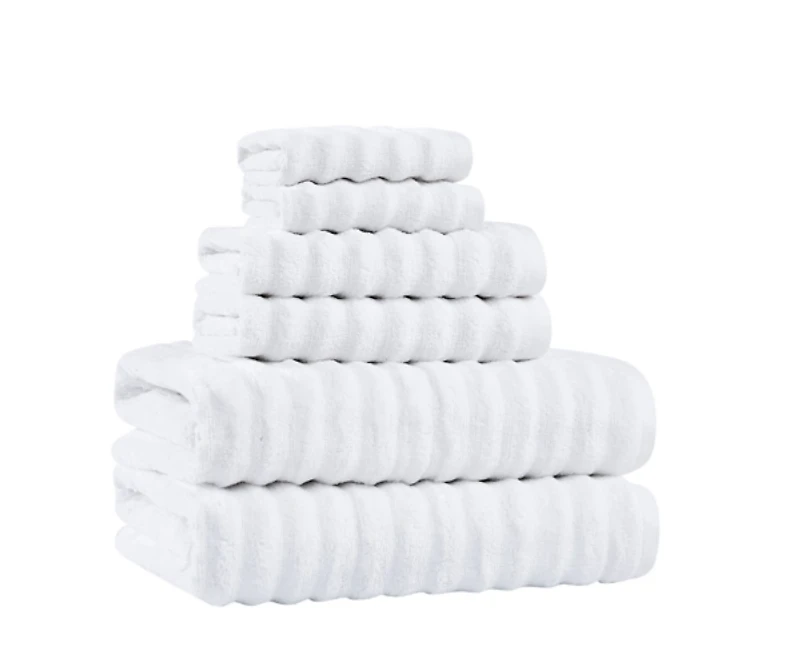 London Fog White Zero Twist 6-pc Towel Set