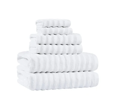 London Fog White Zero Twist 6-pc Towel Set