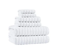 London Fog White Zero Twist 6-pc Towel Set