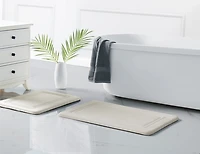 Truly Calm Ivory Memory Foam 2-pc Bath Rug Set