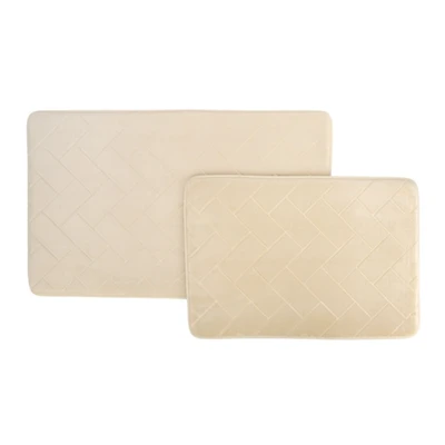 Borghese Milk Memory Foam 2-pc Bath Rug Set