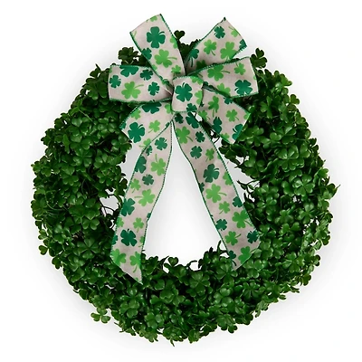 St Patrick Shamrock Boxwood Wreath