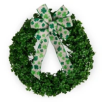 St Patrick Shamrock Boxwood Wreath