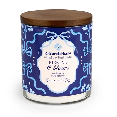 Ribbon & Blooms Toile 2-Wick Jar Candle