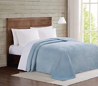 Truly Soft Blue Velvet Plush Full/Queen Blanket
