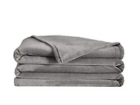 Truly Soft Gray Velvet Plush Family Blanket