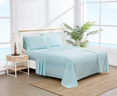 Scout Blue Wavy Stripes 4-pc. Full Sheet Set