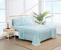 Scout Blue Wavy Stripes 4-pc. Queen Sheet Set
