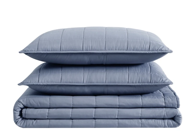 London Fog Garment Wash 3-pc Queen Quilt Set