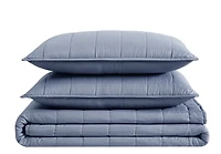 London Fog Garment Wash 3-pc Queen Quilt Set