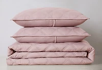 Truly Soft Blush 3D Puff 3-pc King Quilt Set