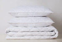 Truly Soft White 3D Puff 3-pc King Quilt Set