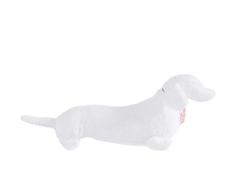 Scout White Boucle Dog Shaped Pillow
