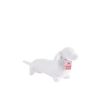 Scout White Boucle Dog Shaped Pillow