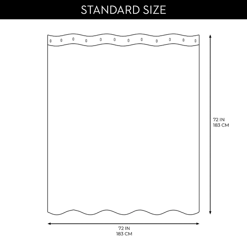 iDesign White Polyester Leaves Shower Curtain