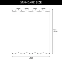 iDesign White Polyester Leaves Shower Curtain