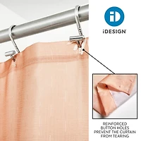 iDesign Orange Polyester Daisies Shower Curtain
