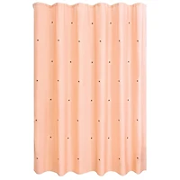 iDesign Orange Polyester Daisies Shower Curtain