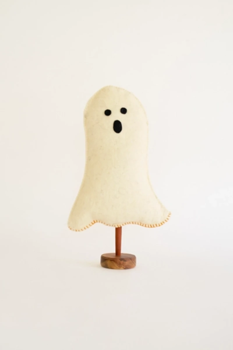 Felt Halloween Ghost on Base