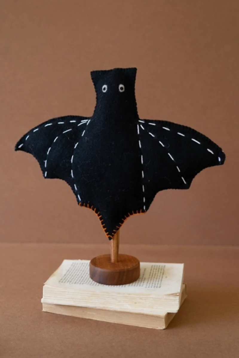 Felt Halloween Bat on Base