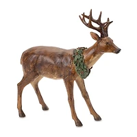 Reindeer with Wreath Figurines, Set of 2