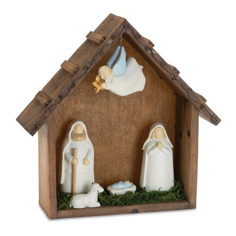 Christmas Nativity Scene with Angel