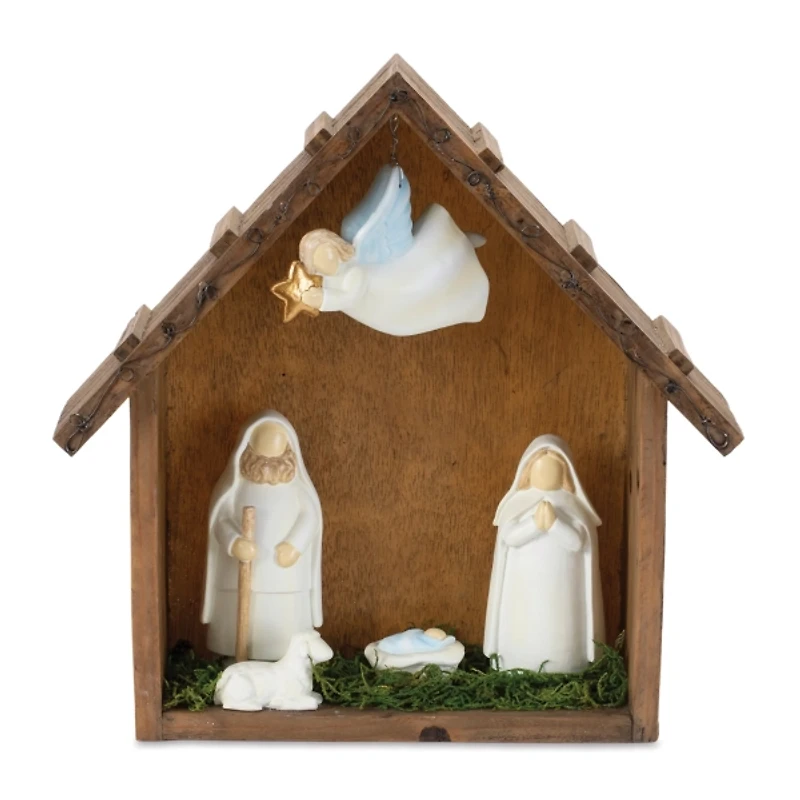 Christmas Nativity Scene with Angel