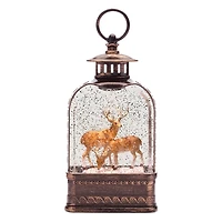 LED Reindeer Lantern Snow Globe