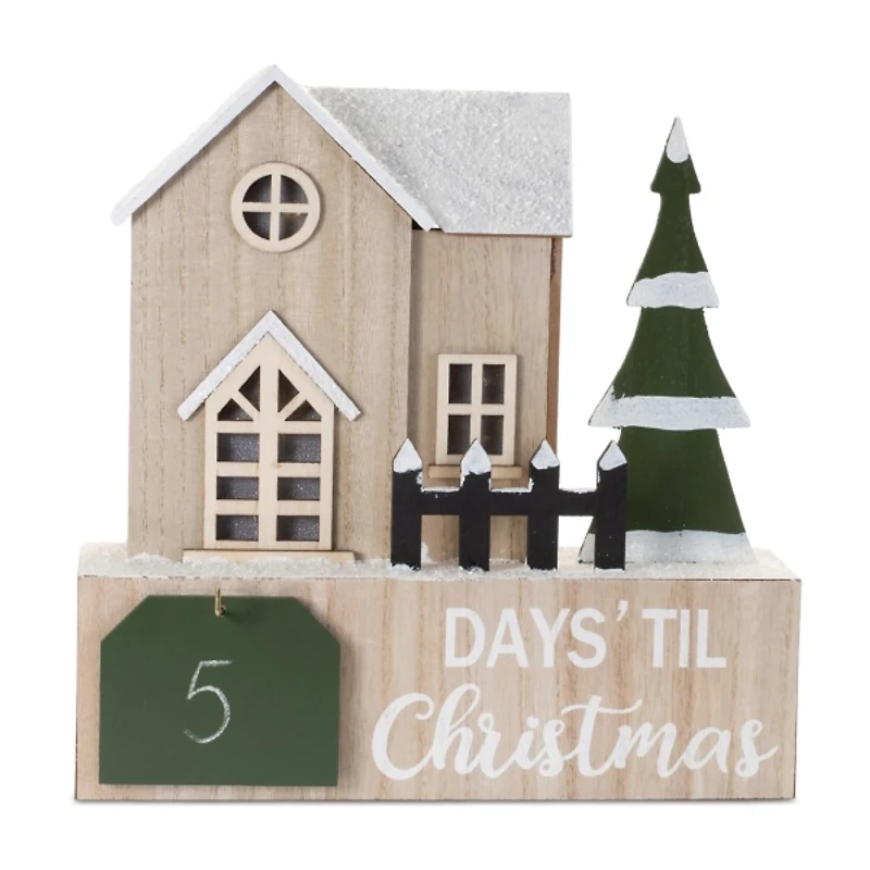 LED Snowy House Christmas Countdown