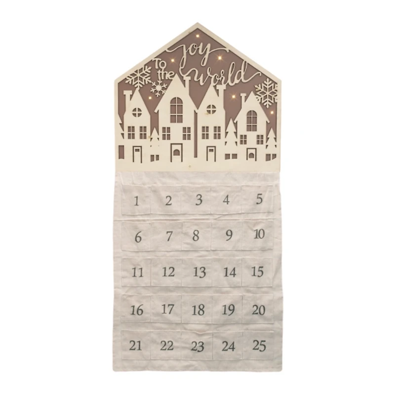 LED Joy to the World Village Christmas Countdown